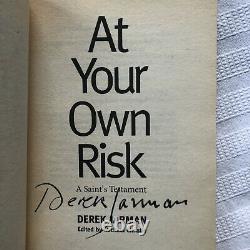 Derek Jarman At Your Own Risk 1st PB Ed SIGNED BY THE ARTIST