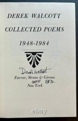 Derek Walcott / Collected Poems 1948-1984 Signed 1st Edition 1986