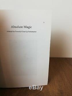 Derren Brown Absolute Magic 1st Edition, Hand Signed! Incredibly Rare Book