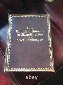 Die Bildnis-miniatur In Skandinavien Von Ernst Lemberger 1912 Leather Tome