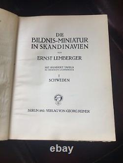 Die Bildnis-miniatur In Skandinavien Von Ernst Lemberger 1912 Leather Tome
