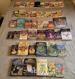 Discworld Signed Set 46 Books Bundle Terry Pratchett 1st Editions Hardbacks