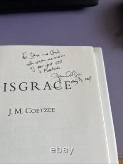 Disgrace by J. M. Coetzee SIGNED (inscription) 1st Edition B1229