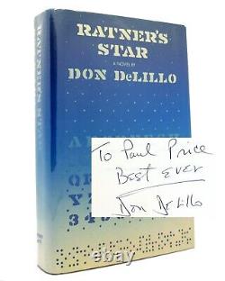 Don Delillo RATNER'S STAR Signed 1st 1st Edition 1st Printing