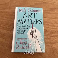 Dual Signed Art Matters Neil Gaiman Chris Riddell HB 1st Edition 1st Print