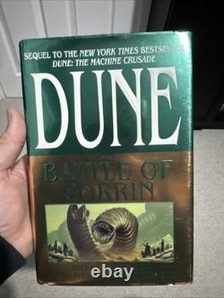 Dune Battle For Corrin Signed 1st Edition Slight Damage to Dusk Jacket