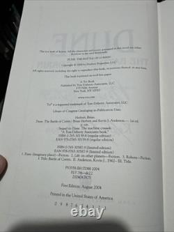 Dune Battle For Corrin Signed 1st Edition Slight Damage to Dusk Jacket