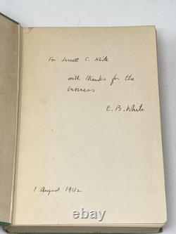 E B White / ONE MAN'S MEAT SIGNED 1st Edition 1942