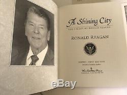 EASTON PRESS Ronald Reagan A SHINING CITY SIGNED FIRST EDITION LEATHER