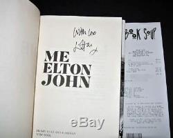 ELTON JOHN BOOK ME BOOK SIGNED AUTOBIOGRAPHY 1st + PROOF OF SALES RECEIPT