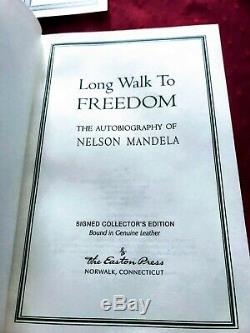 Easton Press SIGNED Long Walk to Freedom (Nelson Mandela Autobiography) LIKE NEW