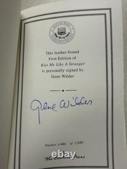 Easton Press Signed 1st Edition'Kiss Me Like a Stranger' by Gene Wilder #1650