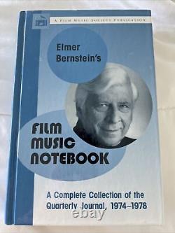 Elmer Bernstein's Film Music Notebook VERY RARE Signed 1st Edition JSA Certified