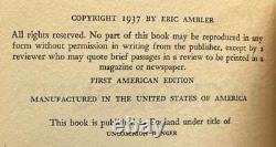 Eric Ambler / Background to Danger Signed 1st Edition 1937