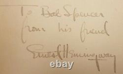 Ernest Hemingway, Men At War, 1st/1st, Signed And Inscribed