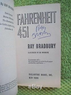 Fahrenheit 451 Signed By Ray Bradbury True First Edition First Printing 1953