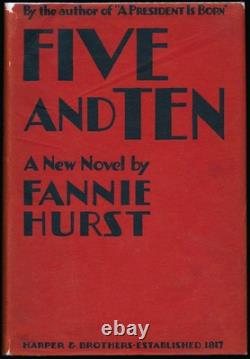 Fannie HURST / Five and Ten Signed 1st Edition 1929