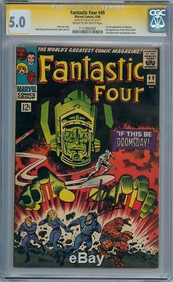 Fantastic Four #49 Cgc Signature Series Signed Stan Lee Silver Surfer Galactus