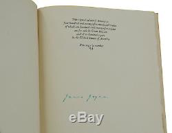 Finnegans Wake JAMES JOYCE Signed Limited Edition First 1st 1939 Autographed