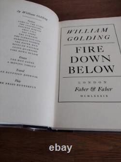 Fire Down Below by William Golding (Hardcover, 1989) Signed 1st Edition