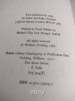 Fire Down Below by William Golding (Hardcover, 1989) Signed 1st Edition