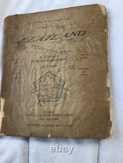 Flatland A Romance of Many Dimensions by Edwin A Abbott 1884 1st Edition Signed