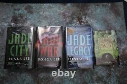 Fonda Lee Jade War Trilogy full signed 1st edition set inc Jadesetter ltd