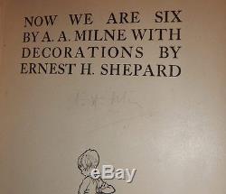 Four, Winnie the Pooh Books, Signed by A. A. Milne, with Original Dust Jackets