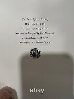 Franklin Library Hocus Pocus Kurt Vonnegut SIGNED 1st Edition