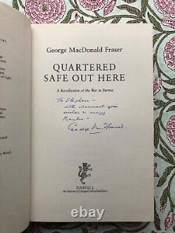 GEORGE MACDONALD FRASER, Quartered Safe Out Here, 1992, 1st edition, INSCRIBED
