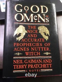 GOOD OMENS Signed by Neil Gaiman & Terry Pratchett First Edition + Bonus Items