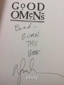 GOOD OMENS Signed by Neil Gaiman & Terry Pratchett First Edition + Bonus Items