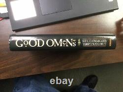 GOOD OMENS Signed by Neil Gaiman & Terry Pratchett First Edition + Bonus Items