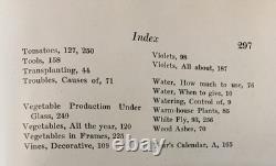 Gardening Under Glass 1923 SIGNED 1st Edition With Dust Jacket