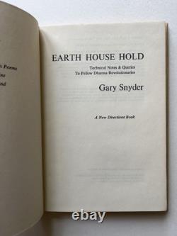 Gary Snyder / Earth House Hold Peter Matthiessen's copy Signed 1st Edition 1969