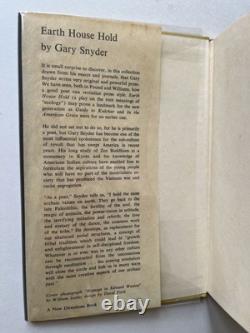 Gary Snyder / Earth House Hold Peter Matthiessen's copy Signed 1st Edition 1969