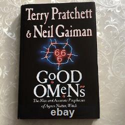 Good Omens signed Pratchett Signed 1st Edition 1990 Victor Gollancz HB