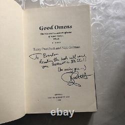 Good Omens signed Pratchett Signed 1st Edition 1990 Victor Gollancz HB