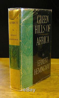 Green Hills Of Africa (1935) Ernest Hemingway Signed, 1st Edition In Original Dj
