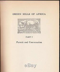 Green Hills Of Africa (1935) Ernest Hemingway Signed, 1st Edition In Original Dj