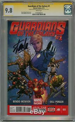 Guardians Of The Galaxy #1 Cgc 9.8 Signature Series Signed Stan Lee Bendis Movie