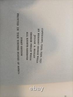 H. G. WELLS SIGNED The Science Of Life 1st Edition 4 volumes