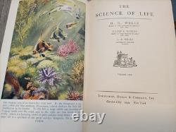 H. G. WELLS SIGNED The Science Of Life 1st Edition 4 volumes