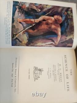 H. G. WELLS SIGNED The Science Of Life 1st Edition 4 volumes