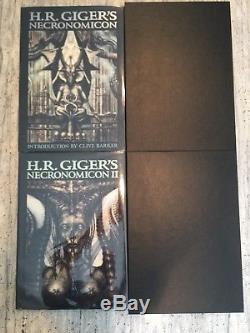 H R Gigers Necronomicon I (Signed By Clive Barker) & II 1st Eds 1st Printings
