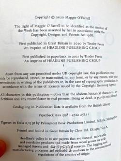 HAMNET Maggie O'Farrell SIGNED UK 1st paperback edition 1st printing 2021