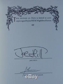 HORNS Joe Hill US SIGNED LTD HB/DJ SLIPCASED Suntup Press Magdalena Kaczan