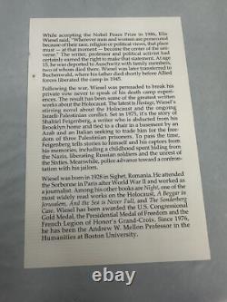 HOSTAGE by Elie Wiesel SIGNED 1st Edition LEATHER With COA EASTON PRESS 585/700