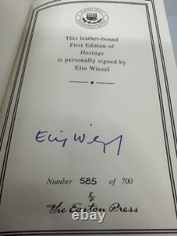 HOSTAGE by Elie Wiesel SIGNED 1st Edition LEATHER With COA EASTON PRESS 585/700