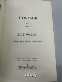 HOSTAGE by Elie Wiesel SIGNED 1st Edition LEATHER With COA EASTON PRESS 585/700